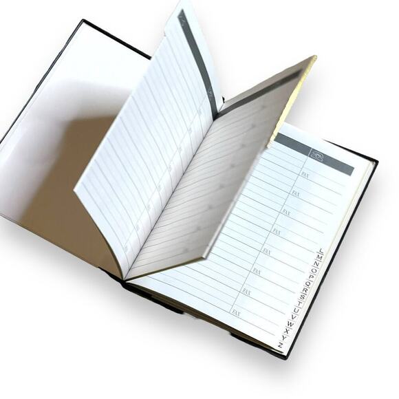 VTG Japanese Laquer Address Book Calla Lily Grass Silver Foil Butterflies Japan - Picture 7 of 12